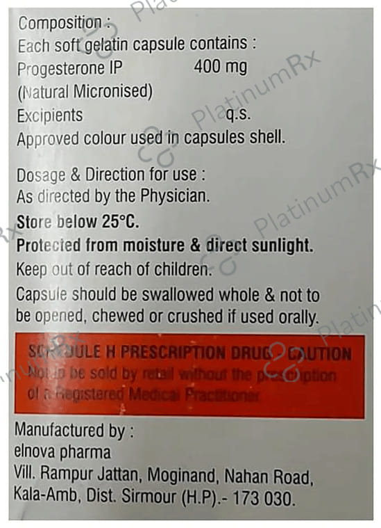 Emprogest 400 Soft Gelatin Capsule
