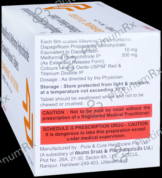 Dapahenz M 10/500mg Tablet ER 10s
