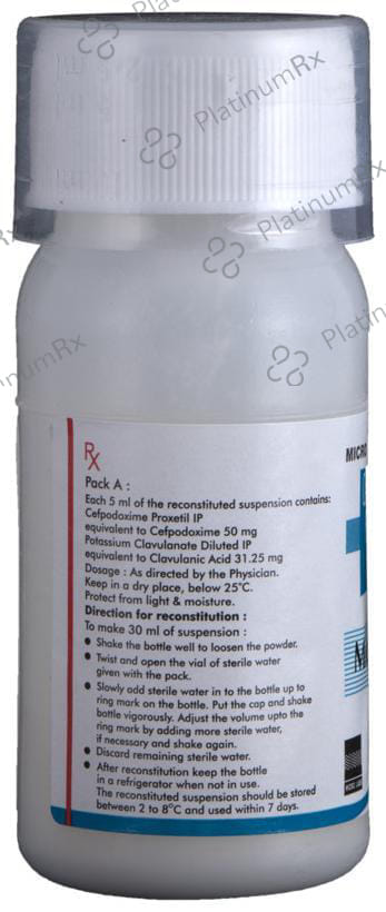 Microcef CV 50/31.25mg Dry Syrup 30ml