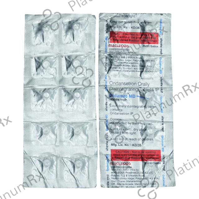 Ondamac 4mg Tablet MD 10s
