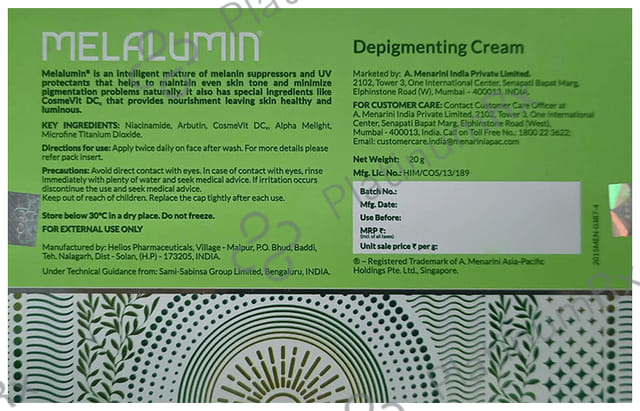 Melalumin Depigmenting Cream 20gm