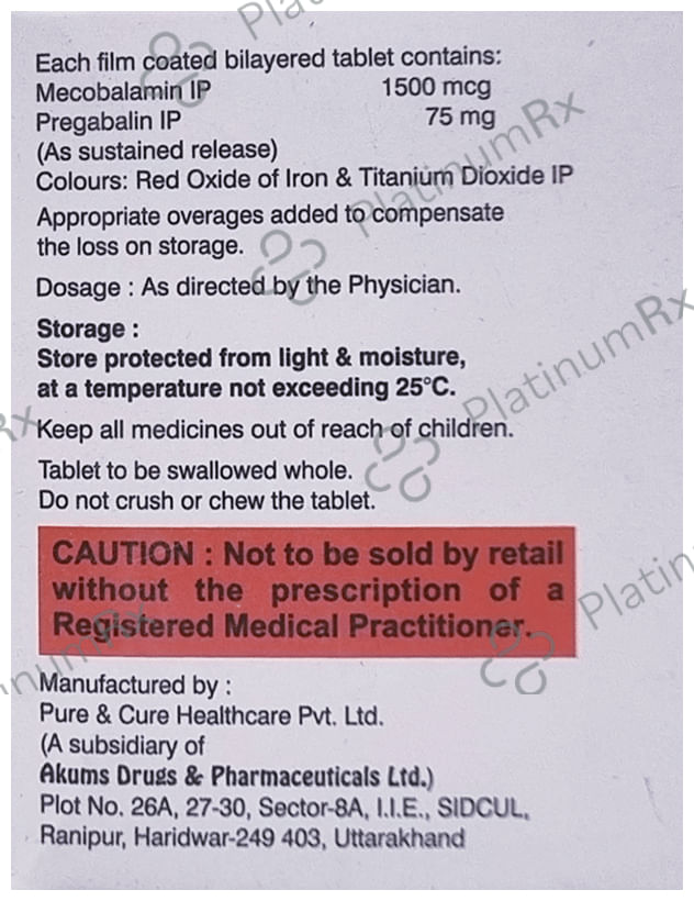Richgaba 1500mcg/75mg Tablet SR