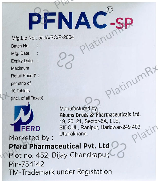 Pfnac SP 100/325/15mg Tablet 10s
