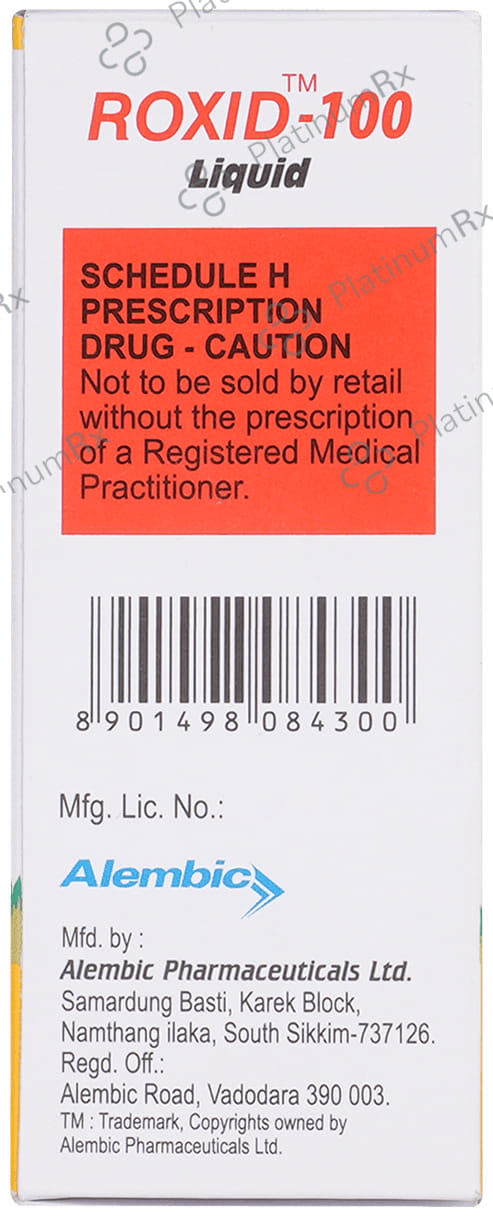 Roxid 100mg Oral Suspension 30ml