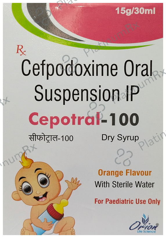 Cepotral 100mg Dry Syrup Orange 30ml