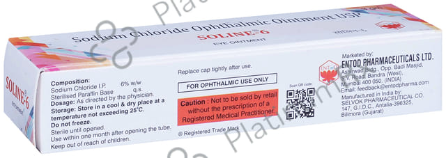 Soline 6% Eye Ointment 3gm
