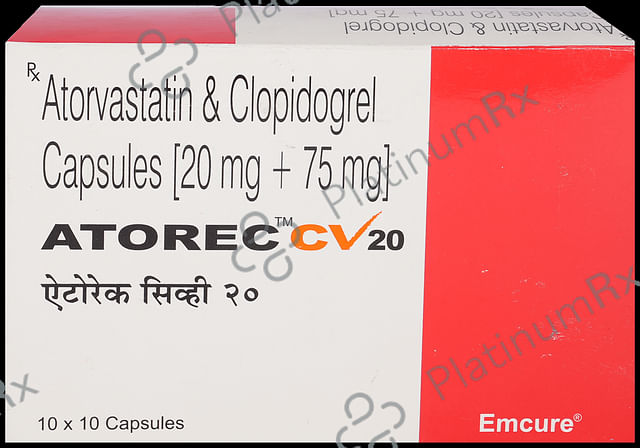 Atorec CV 20/75mg Capsule 10s