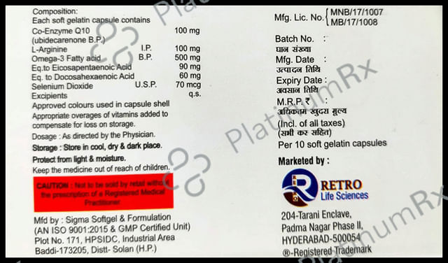 Retro-Q10 Softgel Capsule