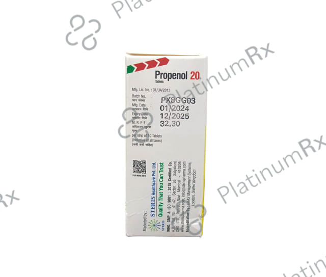 Propenol 20mg Tablet SR 10s