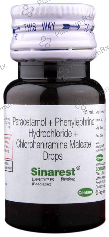 Sinarest Paediatric 1/125/2.5mg Oral Drops 15ml