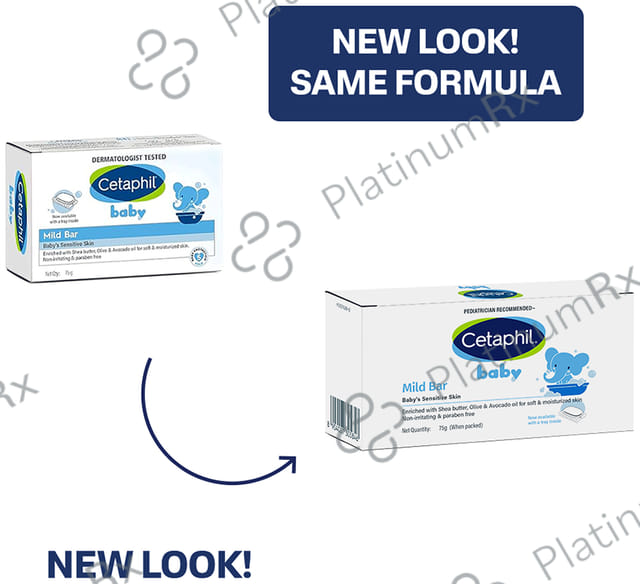 Cetaphil Baby Mild Bar with Shea Butter 75gm