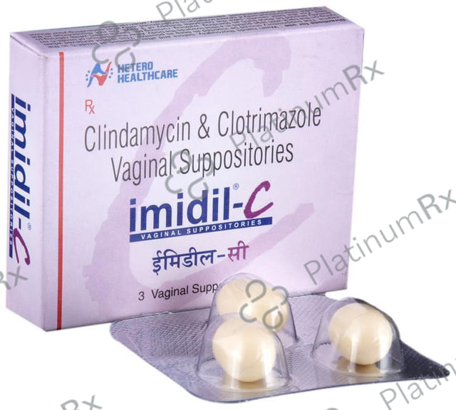 Imidil C 100/200mcg Vaginal Suppository 3s