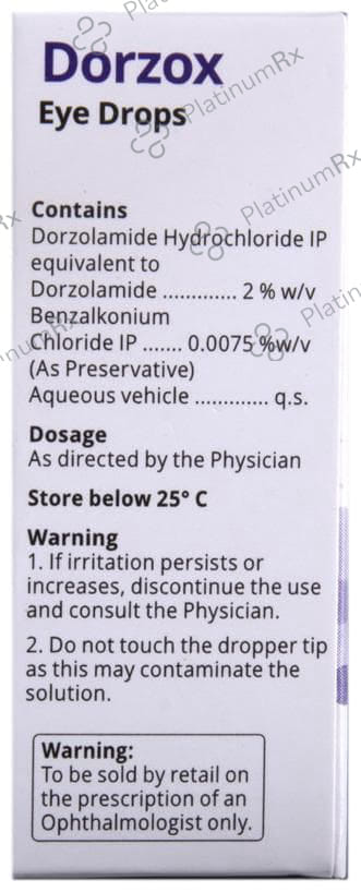 Dorzox 2% Eye Drop 5ml
