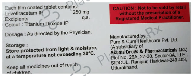 Seiznil 250mg Tablet 10s