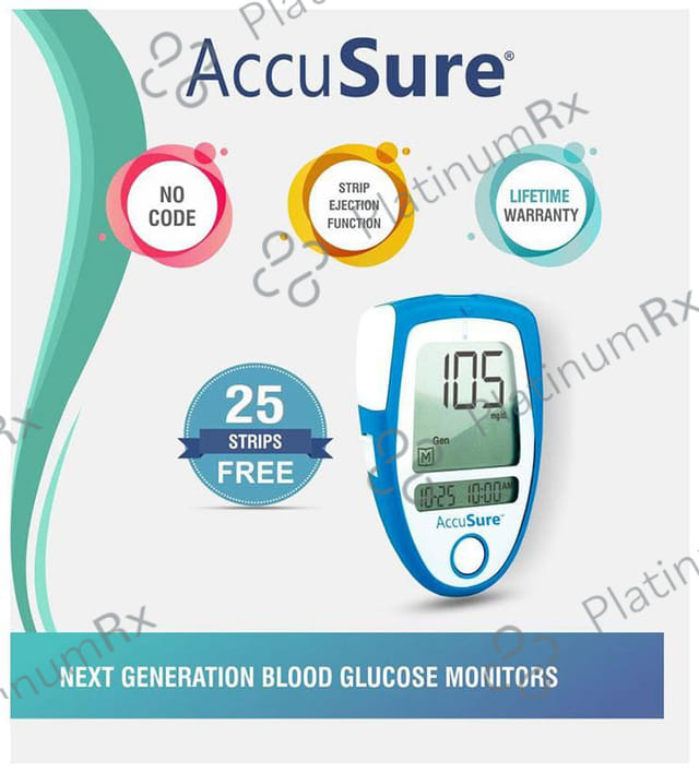 Dr. Gene AccuSure 3rd Generation Blood Glucose Monitoring System with 25 Strip Free