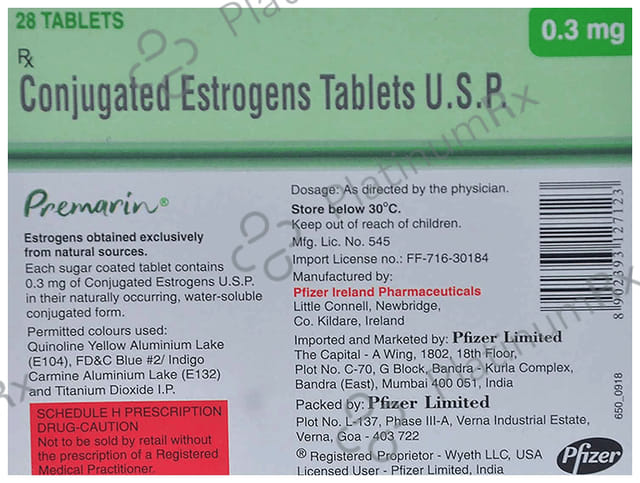 Premarin 0.3mg Tablet 28s