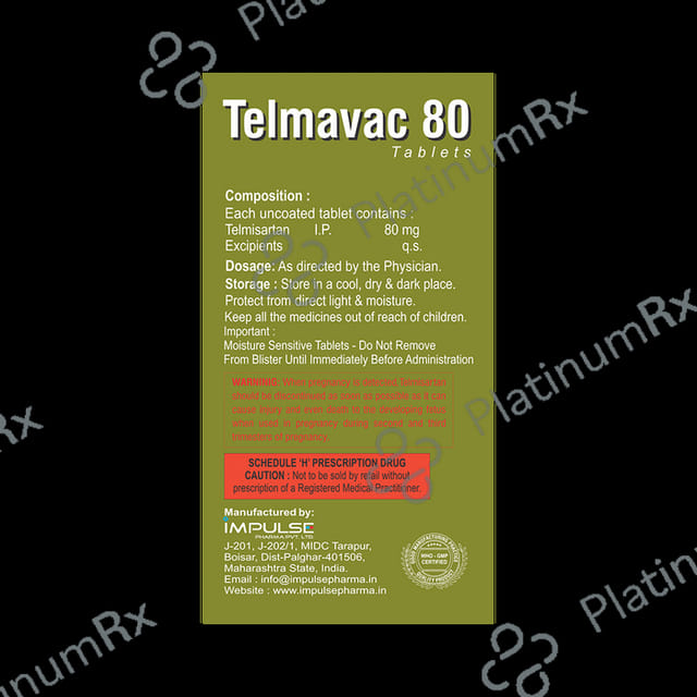 Telmavac 80mg Tablet 10s