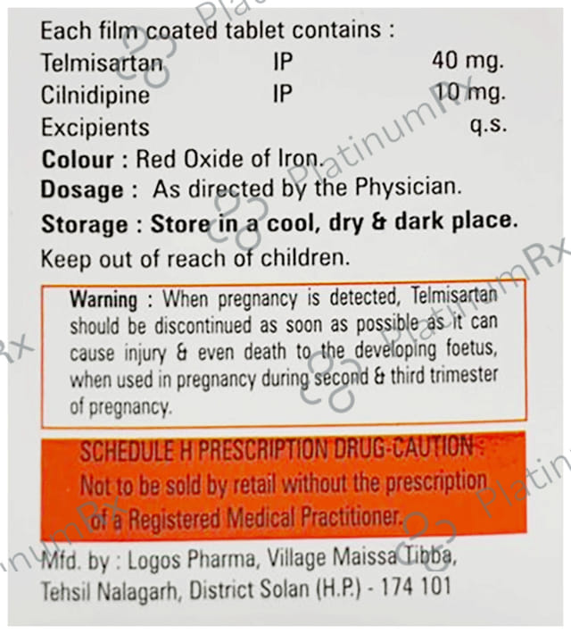 Telmirose C 10mg/40mg Tablet