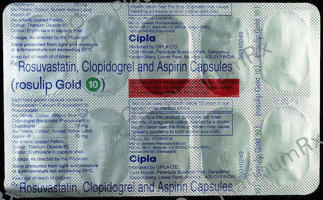 Rosulip Gold 10/75/75mg Capsule 10s