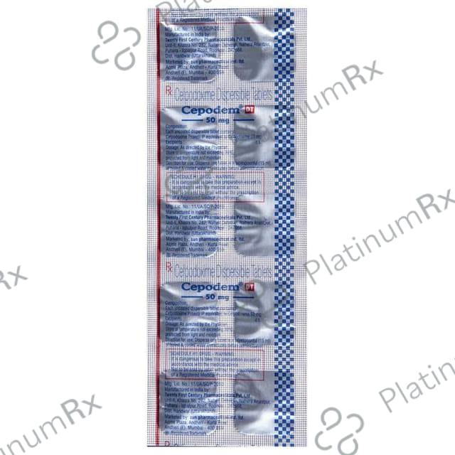 Cepodem DT 50mg Tablet 10s