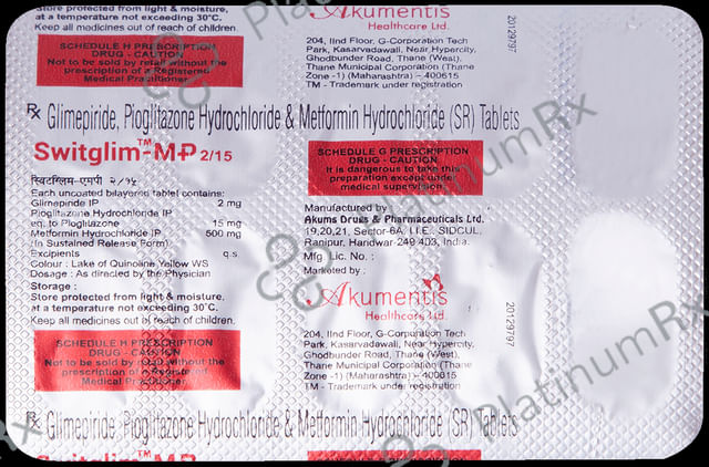 Switglim MP 2/500/15mg Tablet 10s