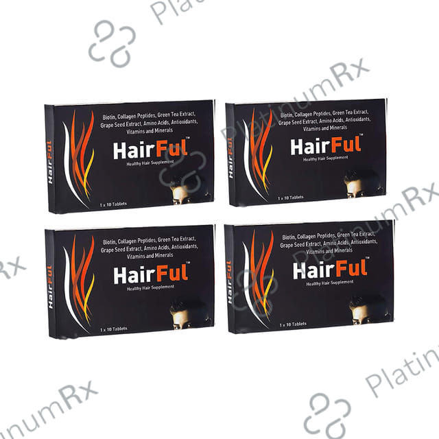 HairFul Tablet for Women & Men Hair Care (10 Each) 4 Strip
