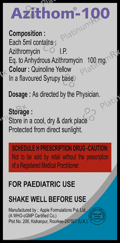 Azithom 100 Oral Suspension