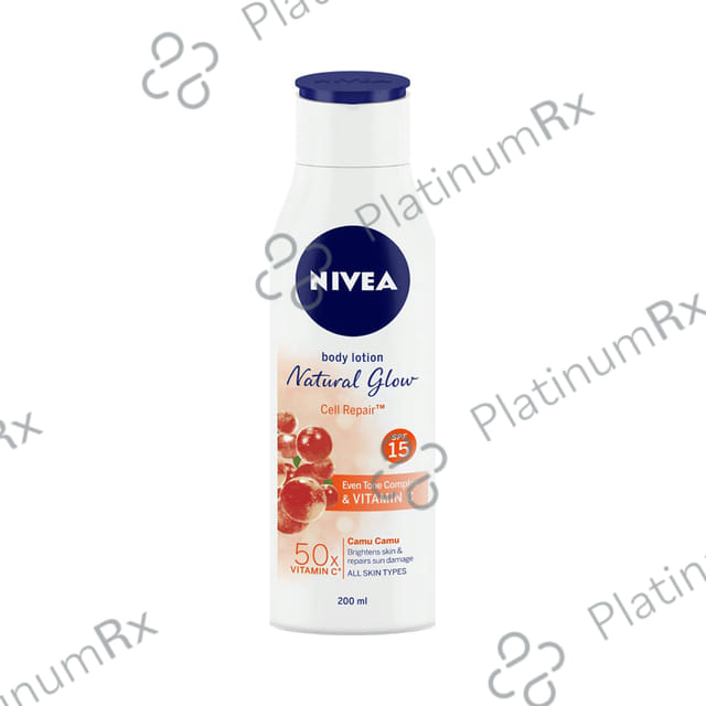 Nivea Natural Glow Cell Repair Body Lotion for Deep Moisture Care - SPF 15