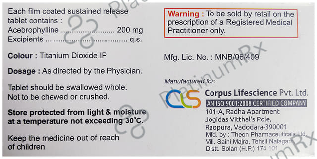 Asmasafe 200mg Tablet SR