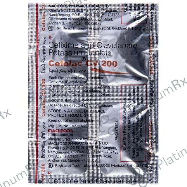 Cefolac CV 200/125mg Tablet 4s