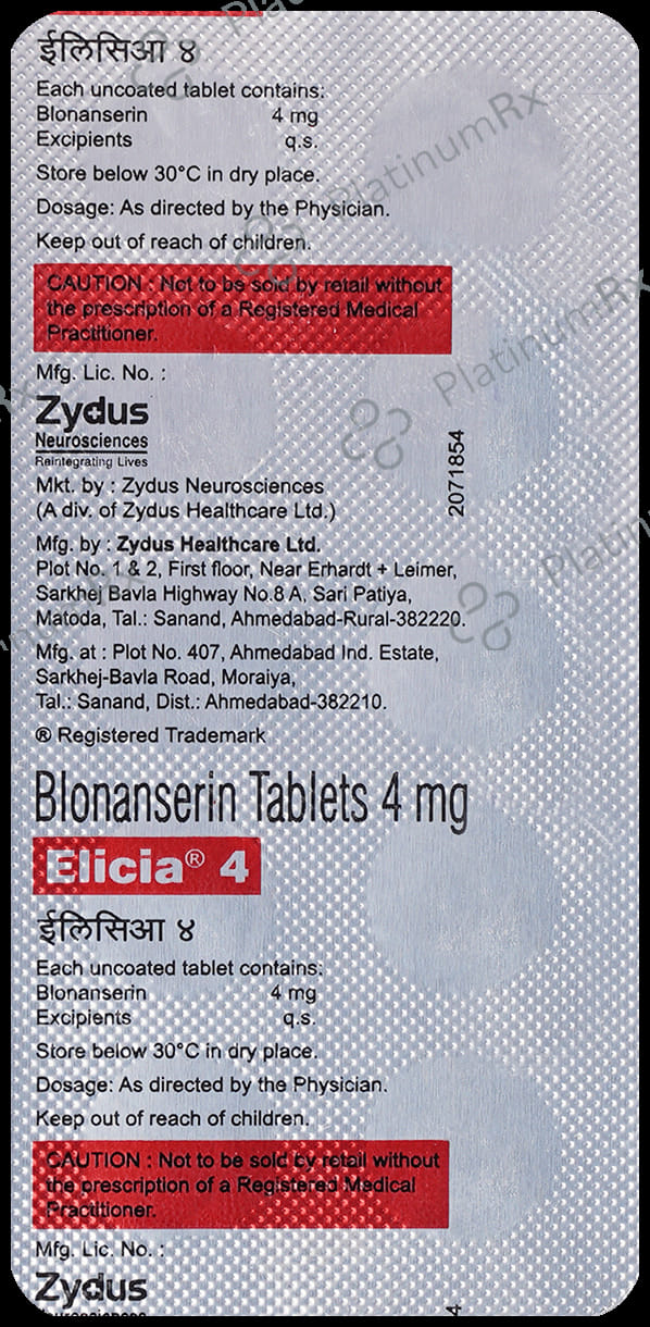 Elicia 4mg Tablet 10s