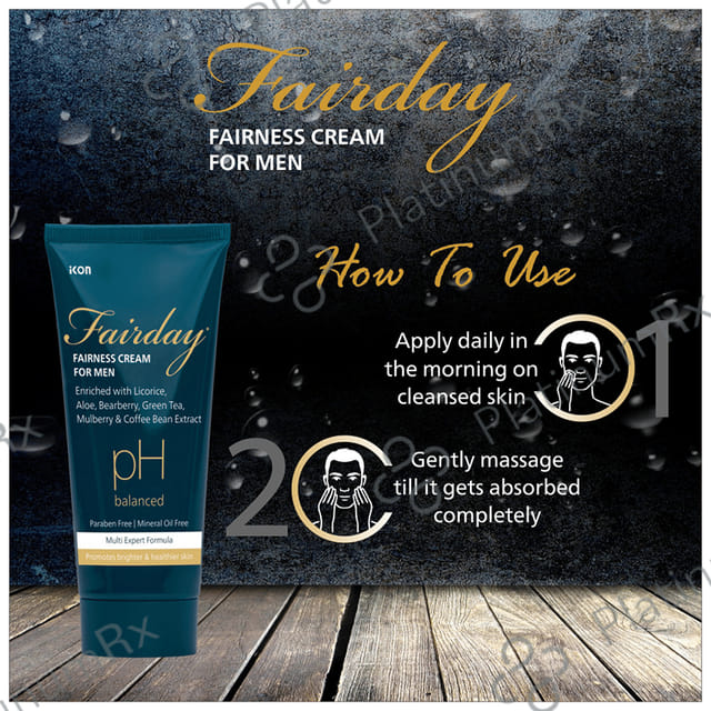 Fairday pH Balanced Fairness Cream for Men (50gm Each) 1 Tube