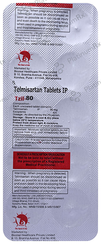 Tzil 80 Tablet