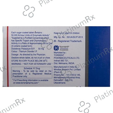 Chymoral Plus 50mg/50000AU Tablet 15s
