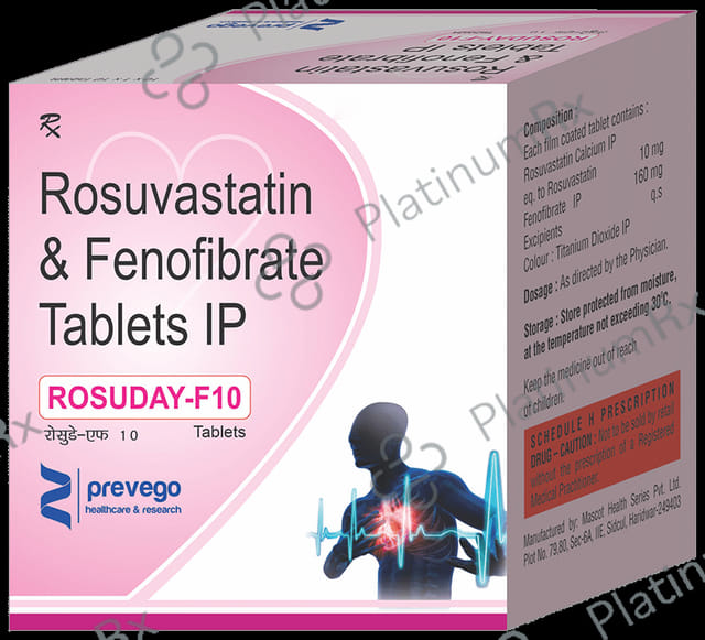 Rosuday F10/160mg Tablet 10s