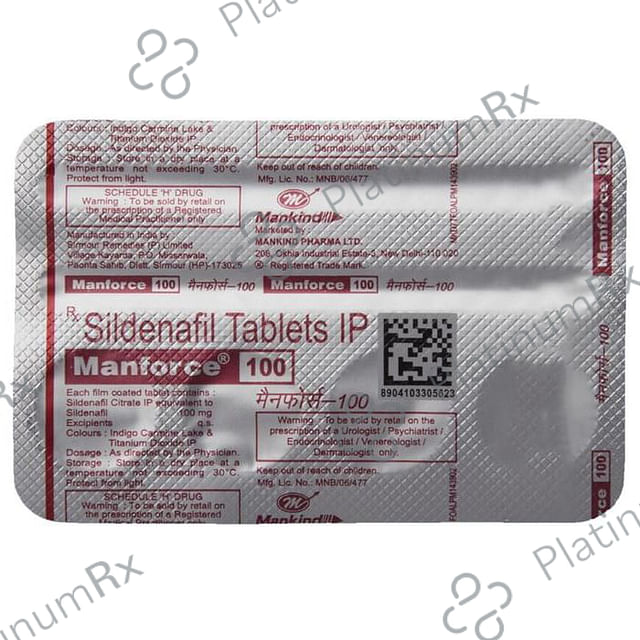 Manforce 100mg Tablet 4s