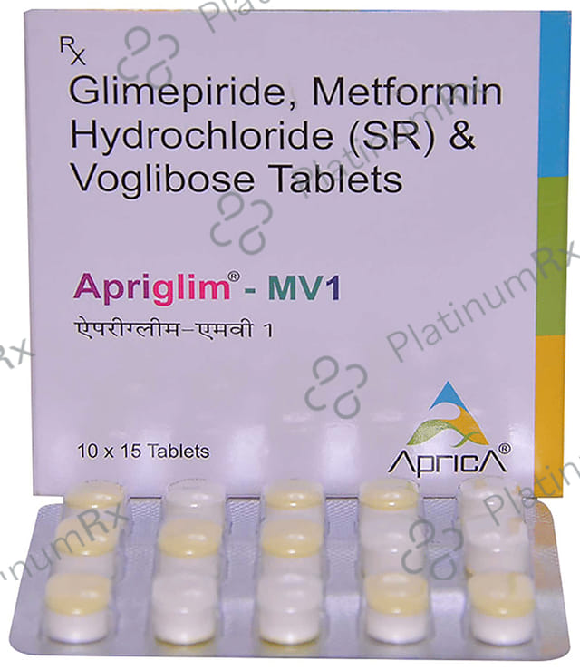 Apriglim MV 1 Tablet SR 15 Tablet SR