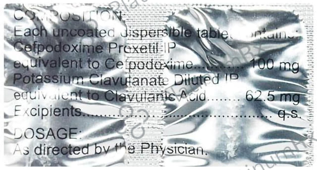 Zipod CV 100 mg/62.5 mg Tablet DT