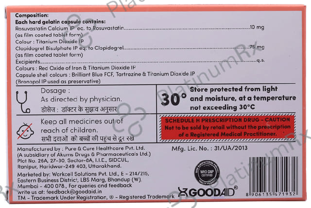 Aidrovastatin CV 10/75mg Capsule 10s