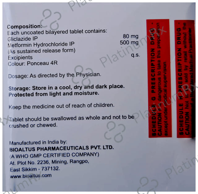 Erlezide M 80mg Tablet SR 15s