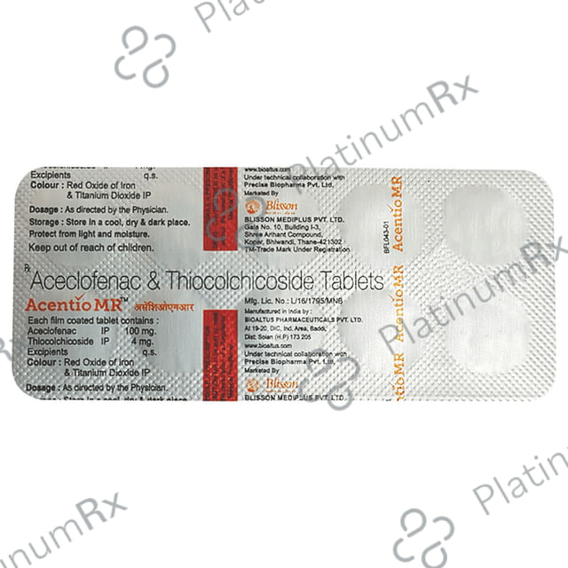 Acentio MR 100/4mg Tablet 10s