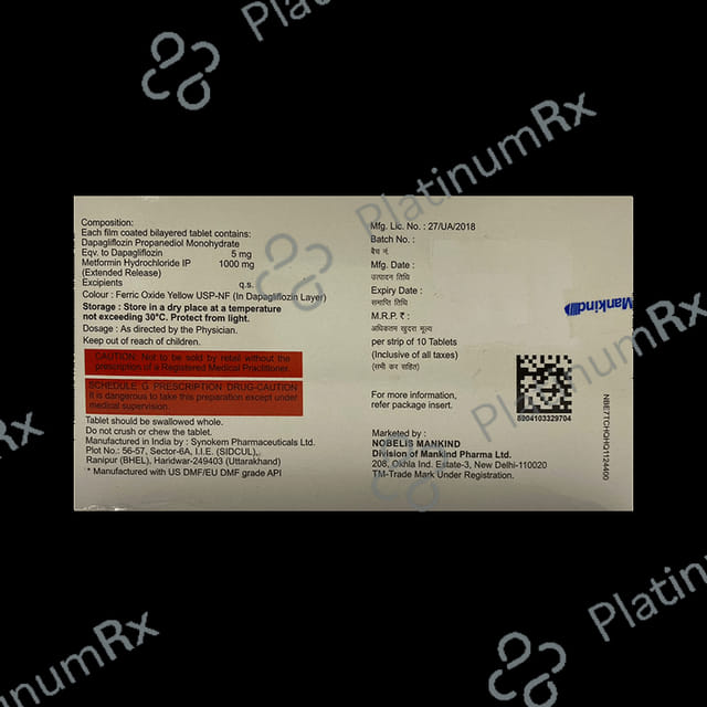 Justoza M 5/1000 Tablet ER 10s