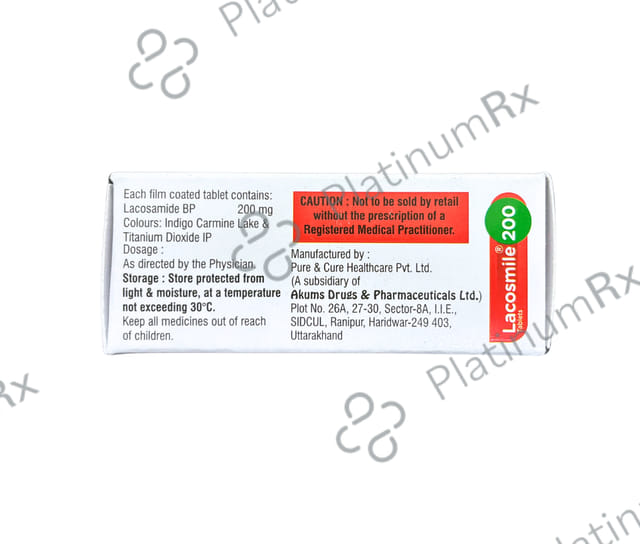 Lacosmile 200mg Tablet 10s