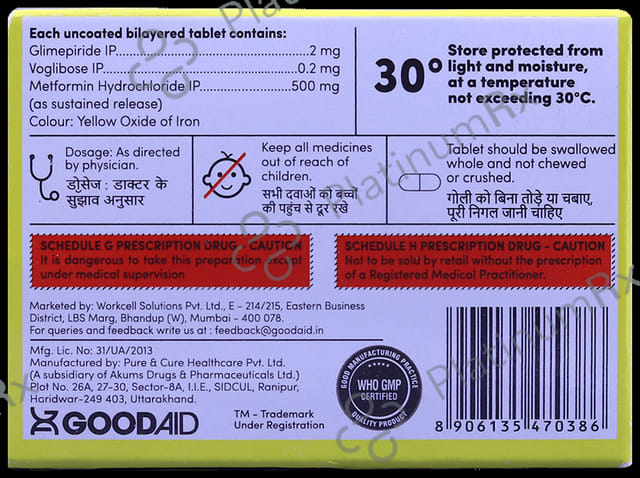 Gliaid MV 2.2mg Tablet SR 10s