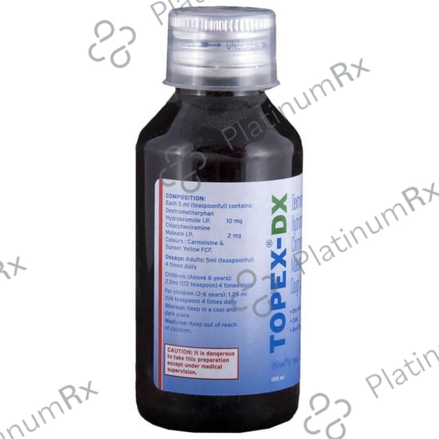 Topex DX 10/4mg Cough Syrup 100ml