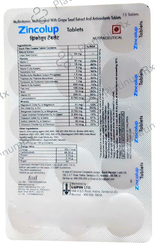 Zincolup Tablet 15s