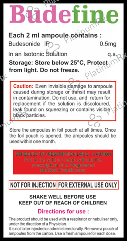 Budefine 0.5mg Respules 5X2ml