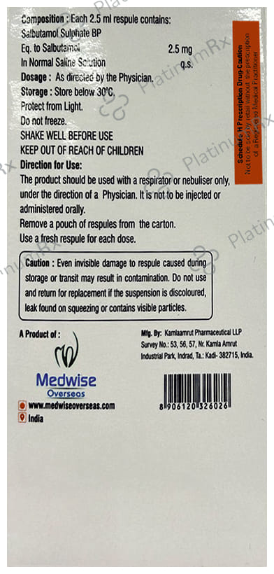 Saluwise Respules 5X2.5ml