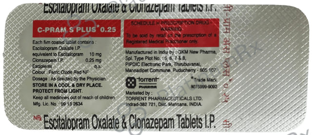 C Pram S Plus 0.25/10mg Tablet 10s