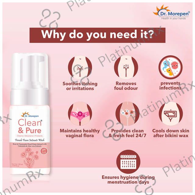 Dr. Morepen Clean & Pure Female Foam Intimate Wash